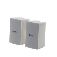Altavoz de Montaje en Pared, 2 vias, Woofer 4 in, Tweeter 1 in, IPX3, 8 ohms, 70/100V, Color Blanco, Par