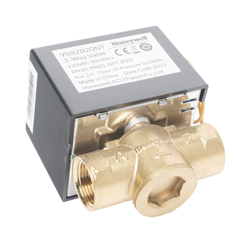 Válvula 1/2" de control eléctrica VS9 para fan coil: DN20: PN20: 2 vías: 110 V CA: conexión NPT