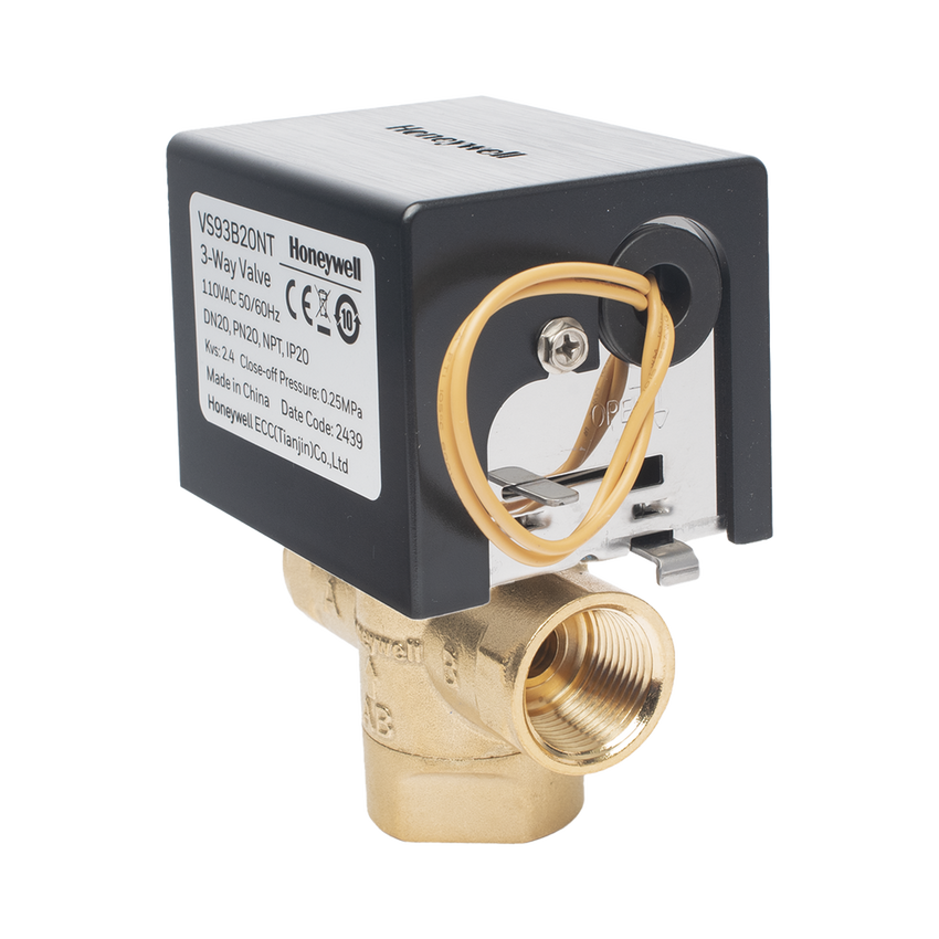 Válvula 1/2" de control eléctrica VS9 para fan coil: DN20: PN20: 3 vías: 110 V CA: conexión NPT