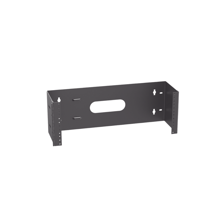 Rack Abierto de Instalación en Pared con Bisagras, Profundidad de 159 mm, 19 in de Ancho, 4 UR, Color Negro