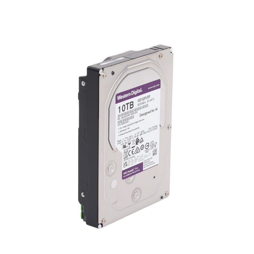 Disco Duro Purple Pro de 10 TB / 7200 RPM / Optimizado para Soluciones de Videovigilancia con Analiticos (Meta Data) / Uso 24-7 / 5 Años de Garantia