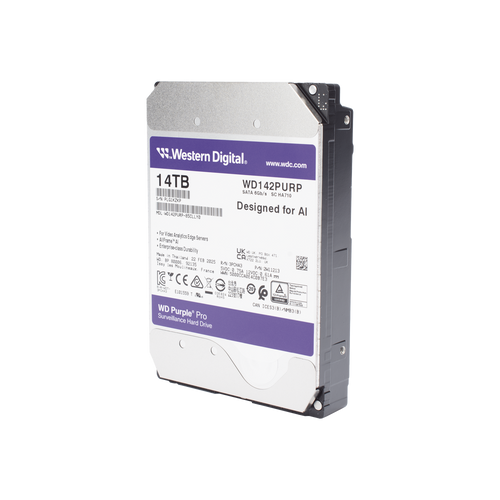 Disco duro WD de 14TB / 7200RPM / Optimizado para soluciones de video inteligente