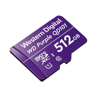 Memoria microSD de 512 GB PURPLE, Especializada Para Videovigilancia, 10 VECES MAYOR DURACIÓN, 3 AÑOS DE GARANTIA