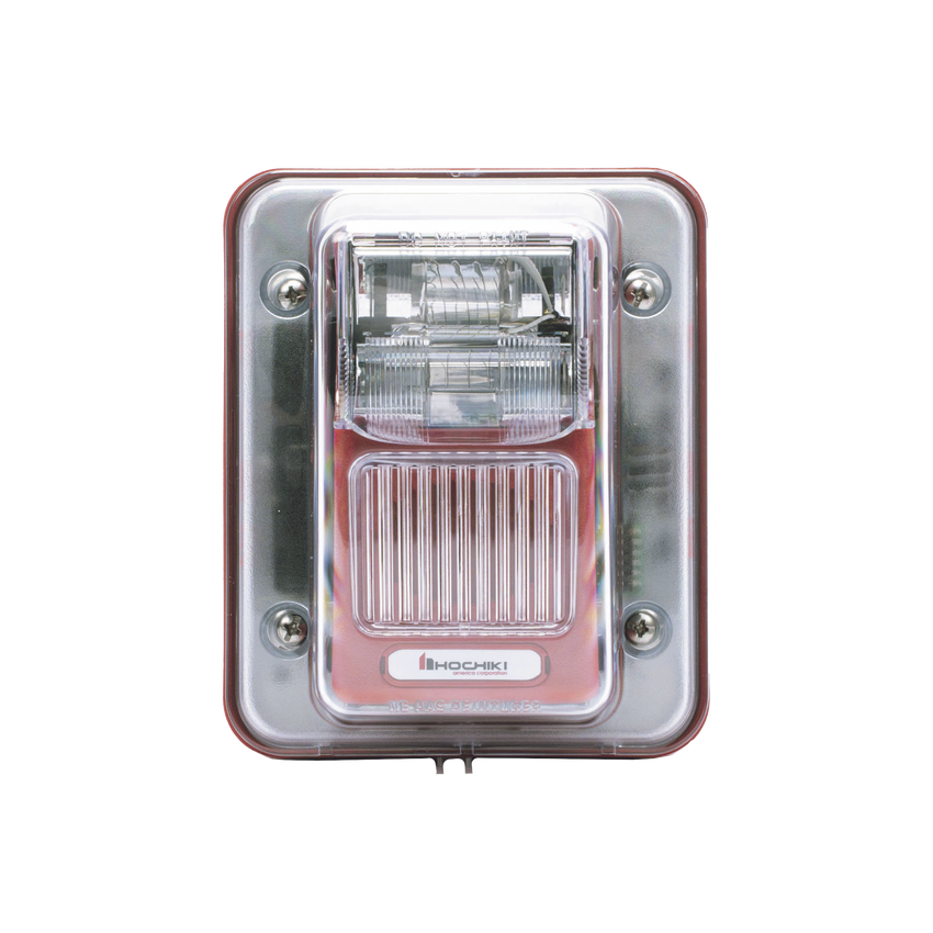 Sirena Estrobo, Para Intemperie, Montaje en Muro, Color Rojo (0500-05860)