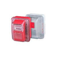 Sirena Estrobo, Para Intemperie, Montaje en Muro, Color Blanco (0500-05870)