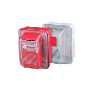 Sirena Estrobo, Para Intemperie, Montaje en Muro, Color Blanco (0500-05870)