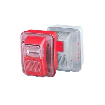 Sirena Estrobo, Para Intemperie, Montaje en Muro, Color Blanco (0500-05870)