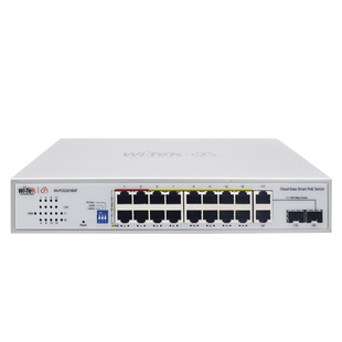 Switch PoE / Administración en la nube / Con 4 puertos 10/100 Mbsp PoE af/at / 2 Puertos Uplink 10/100 MBPS /  Presupuesto 60 W / PoE hasta 250 metros / Soporta protocolo ONVIF