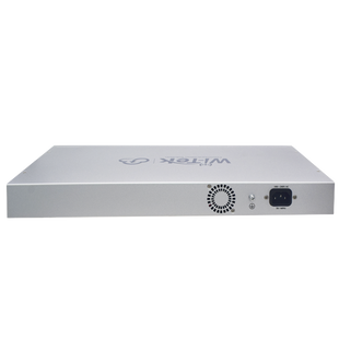 Switch PoE (802.3af/at/bt) / No administrable de largo alcance / Hasta 250m / Con 24 x 10/100Mbps + 2 x SFP Gigabit Combo / 250 W
