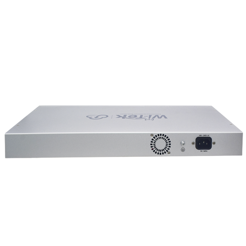 Switch PoE (802.3af/at/bt) / No administrable de largo alcance / Hasta 250m / Con 24 x 10/100Mbps + 2 x SFP Gigabit Combo / 250 W