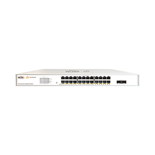 Switch Administrable PoE  / 24 puertos PoE af/at Gigabit /  2 x SFP Gigabit / Administración Cloud Gratuita / Presupuesto 370 W