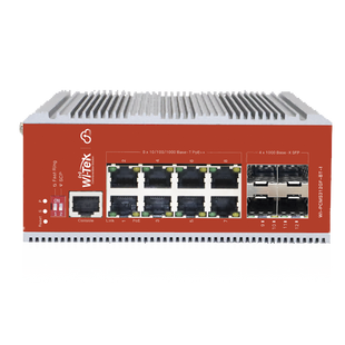 Switch L2+ PoE Industrial / Administración Cloud-Web-CLI / 8 Puertos PoE af/at/bt 100/1000 Mbps / 2 Puertos SFP Gigabit / Presupuesto PoE 460 W / Protocolo ERSP (redundancia enlaces)