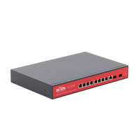 Switch Administrable Capa 2 de 8 puertos 10/100/1000 PoEaf/at + 2 x SFP Gigabit, con respaldo para energía solar