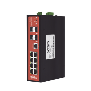 Switch Industrial administrable PoE, puerto 1-2 PoE 24/48. puertos 3-8 puertos 802.3 af/at/bt, hasta 60 W