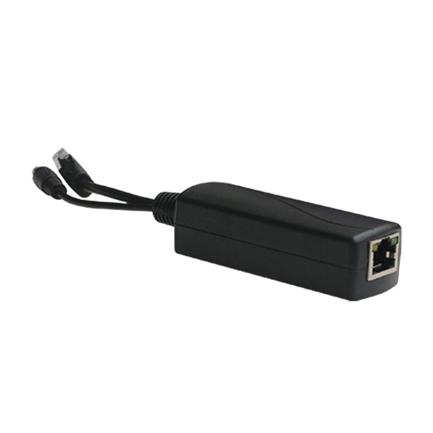 Splitter PoE IN 802.3 af/at / Se Puede Energizar Hasta con 30W / Salida de 12 Vcc 1A (12W) / Instalación es Escritorio (superficie plana) / Idea para cámas IP SIN PoE (CCTV)