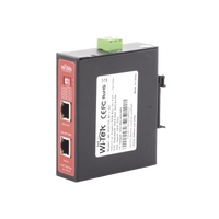 Splitter PoE IN hasta 90 W / Salida DC 12v/16V/24v o 48V / Carcasa metálica / Industrial soporte para riel DIN / Aplicaciones CCTV