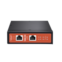 Inyector PoE Industrial / DC entrada 12-57V / PoE salida de Hasta 90W / Carcasa de Metal / Riel DIN / Aplicaciones CCTV
