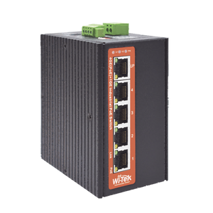 Switch Industrial PoE++ / No administrable / Con 4 puertos Gigabit PoE / 1 puerto Gigabit Uplink / Presupuesto 120W