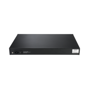 Switch PoE (802.3af/at/bt) / No administrable de largo alcance / Hasta 250m / Con 24 x 10/100Mbps + 2 x SFP Gigabit Combo / 250 W