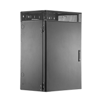 Gabinete de Montaje en Pared TrueEdge™, Con 9 UR para Equipo Activo y 9 UR para Paneles de Parcheo, Fabricado en Acero, Color Negro