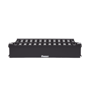 Organizador de Cables Horizontal PatchLink, Doble (Frontal y Posterior), Con Tapa Extendida, Para Rack de 19in, 2UR