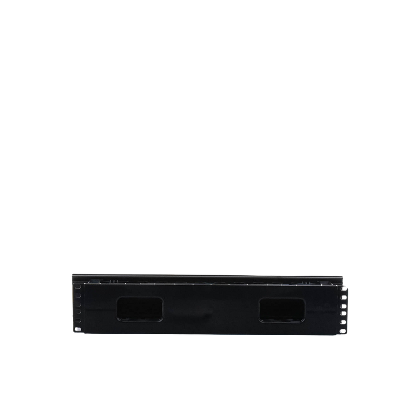 Organizador de Cables Horizontal PatchLink, Sencillo (Solo Frontal), Con Tapa Extendida, Para Rack de 19in, 2UR