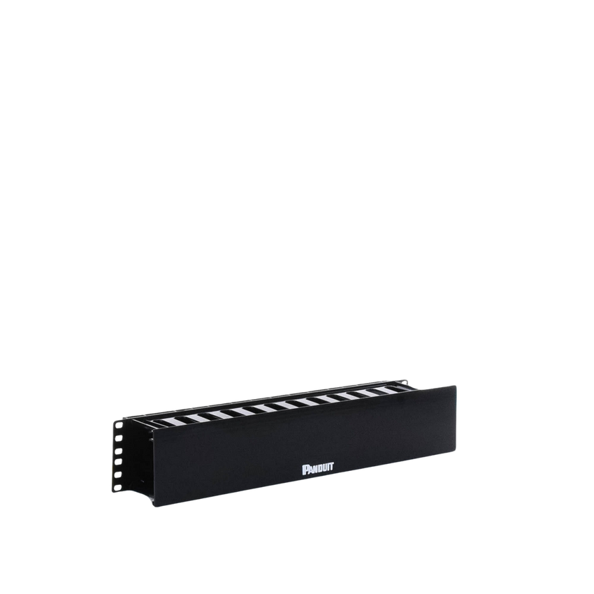 Organizador de Cables Horizontal PatchLink, Sencillo (Solo Frontal), Con Tapa Extendida, Para Rack de 19in, 2UR