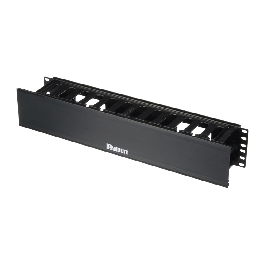 Organizador de Cables Horizontal PatchLink, Sencillo (Solo Frontal), Con Tapa Extendida, Para Rack de 19in, 2UR