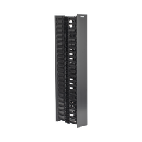 Organizador Vertical NetRunner, Doble (Frontal y Posterior), de 22.5 UR, 4.9in de Ancho, Color Negro
