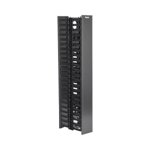 Organizador Vertical NetRunner, Doble (Frontal y Posterior), de 22.5 UR, 4.9in de Ancho, Color Negro