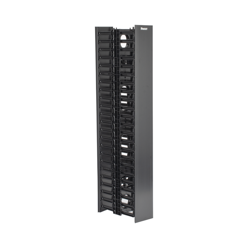 Organizador Vertical NetRunner, Doble (Frontal y Posterior), de 22.5 UR, 4.9in de Ancho, Color Negro
