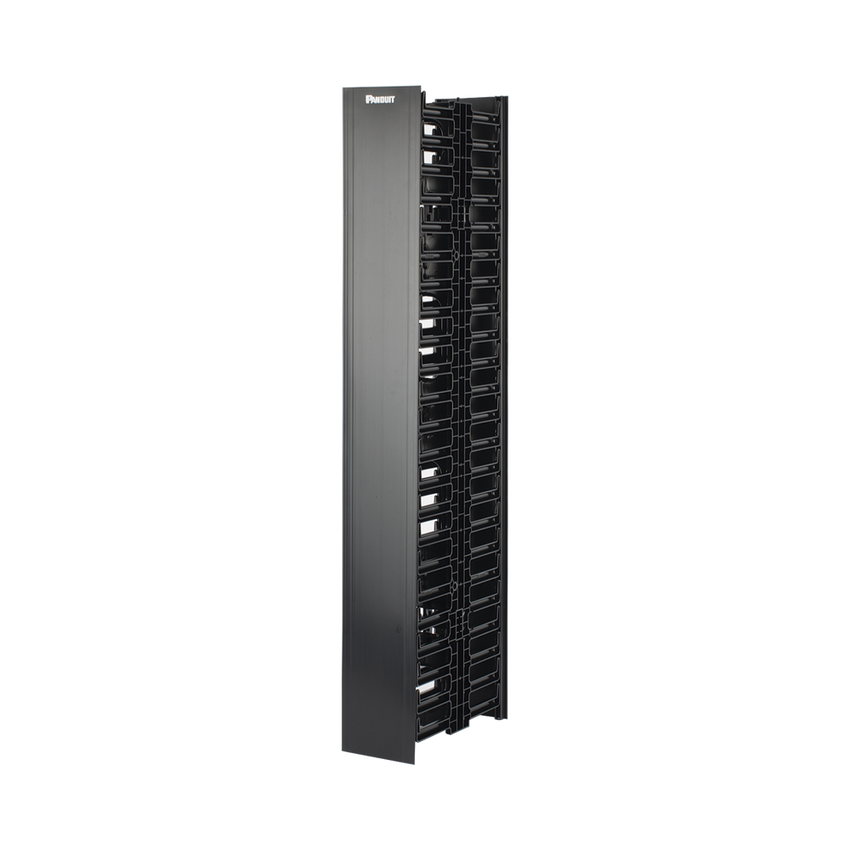 Organizador Vertical NetRunner, Doble (Frontal y Posterior), de 22.5 UR, 4.9in de Ancho, Color Negro