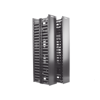 Organizador Vertical NetRunner, Doble (Frontal y Posterior), para Rack Abierto de 45 Unidades, 6.7in de Ancho, Color Negro
