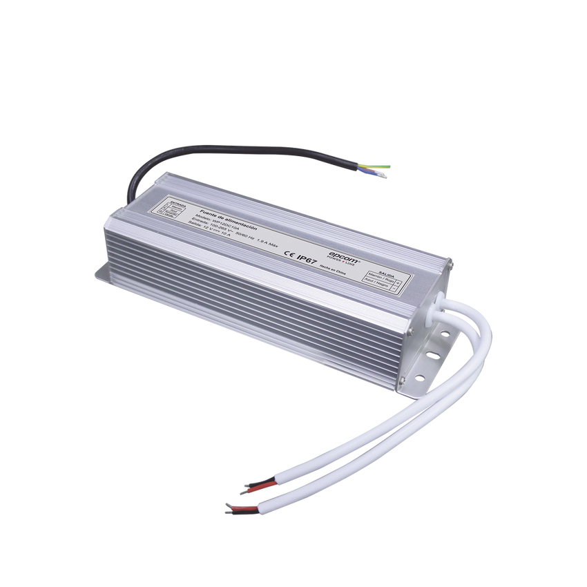 Fuente 12 V / 10 Amperes | Waterproof | Intemperie grado IP67