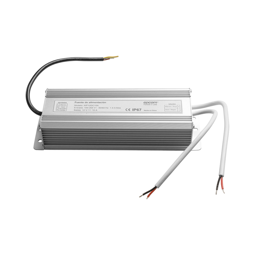 Fuente 12 V / 10 Amperes | Waterproof | Intemperie grado IP67