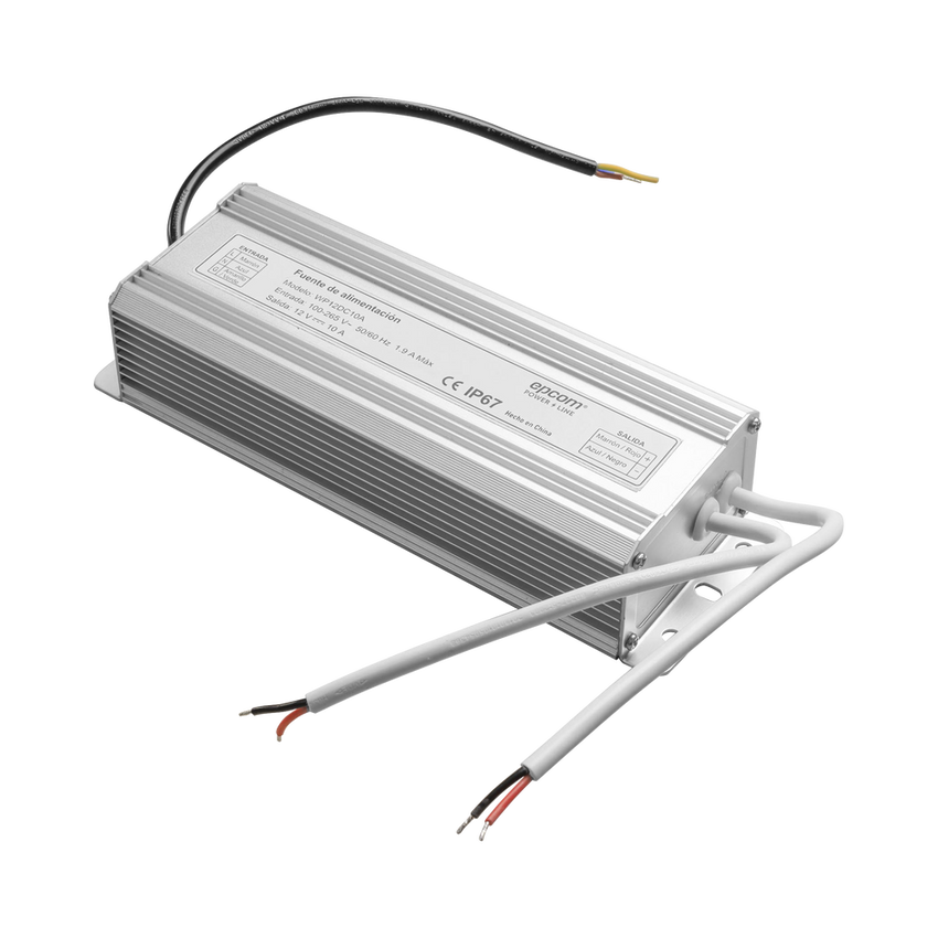 Fuente 12 V / 10 Amperes | Waterproof | Intemperie grado IP67