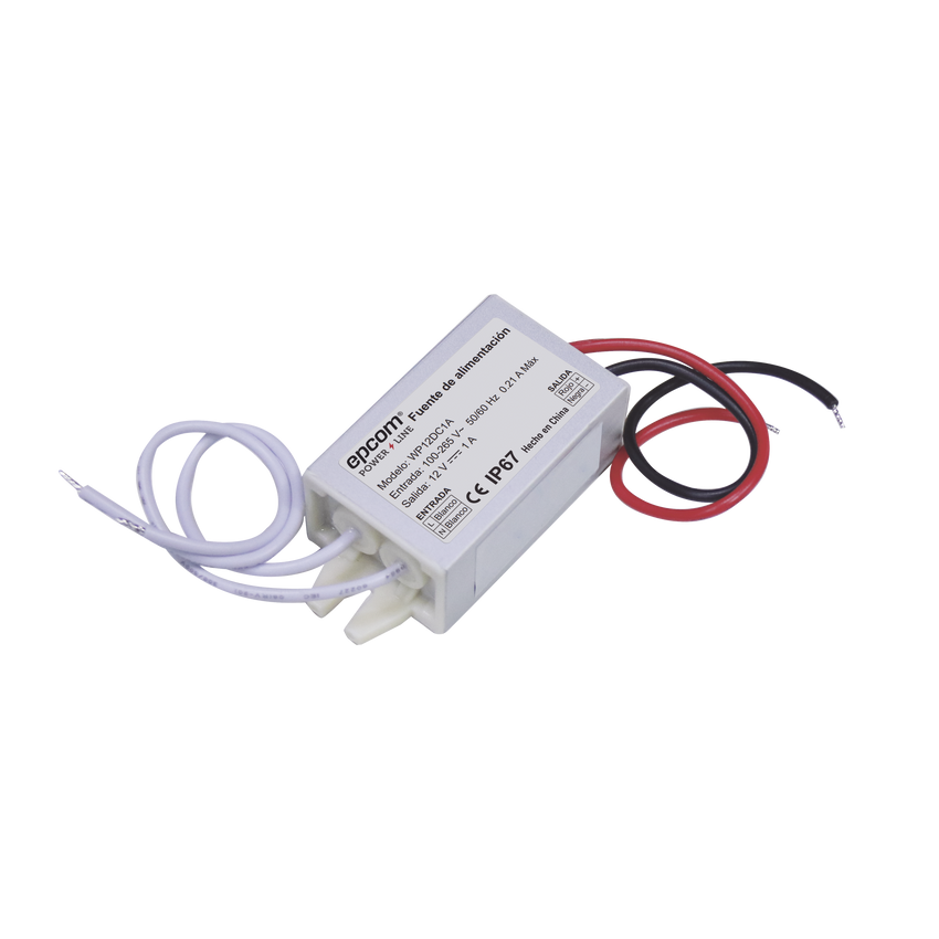 FUENTE DE ALIMENTANTACION PARA INTEMPERIE WATERPROOF 12 V @ 1 A