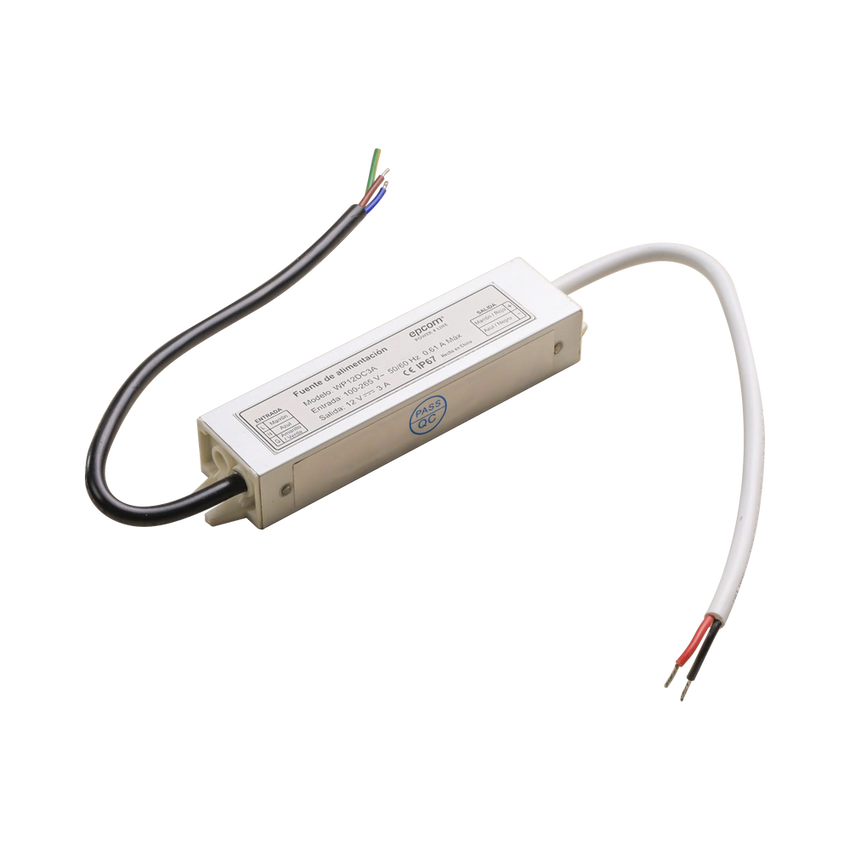 Fuente 12 V | 3 Amperes | Waterproof | Intemperie grado IP67
