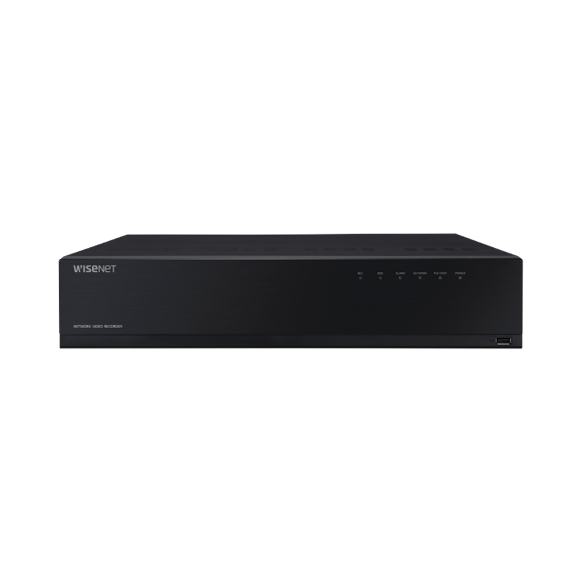 NVR de 12 Megapíxel con Wisenet Wave Embebido / Incluye 4 Licencias / 2TB Incluidos / 16 canales / 16 puertos PoE+ / H.265 & WiseStream / E/S de alarma