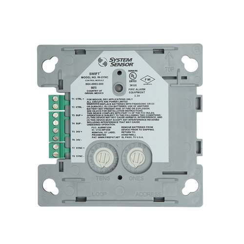 Módulo de Sincronización Inalámbrico / Compatible con Paneles Notifier, Fire-Lite, Silent Knight y Farenhyt / Incluye Baterías