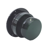 Burbuja Brillante de Larga Vida Útil, con 8 LEDs Color Verde, Domo Verde, 12Vcd