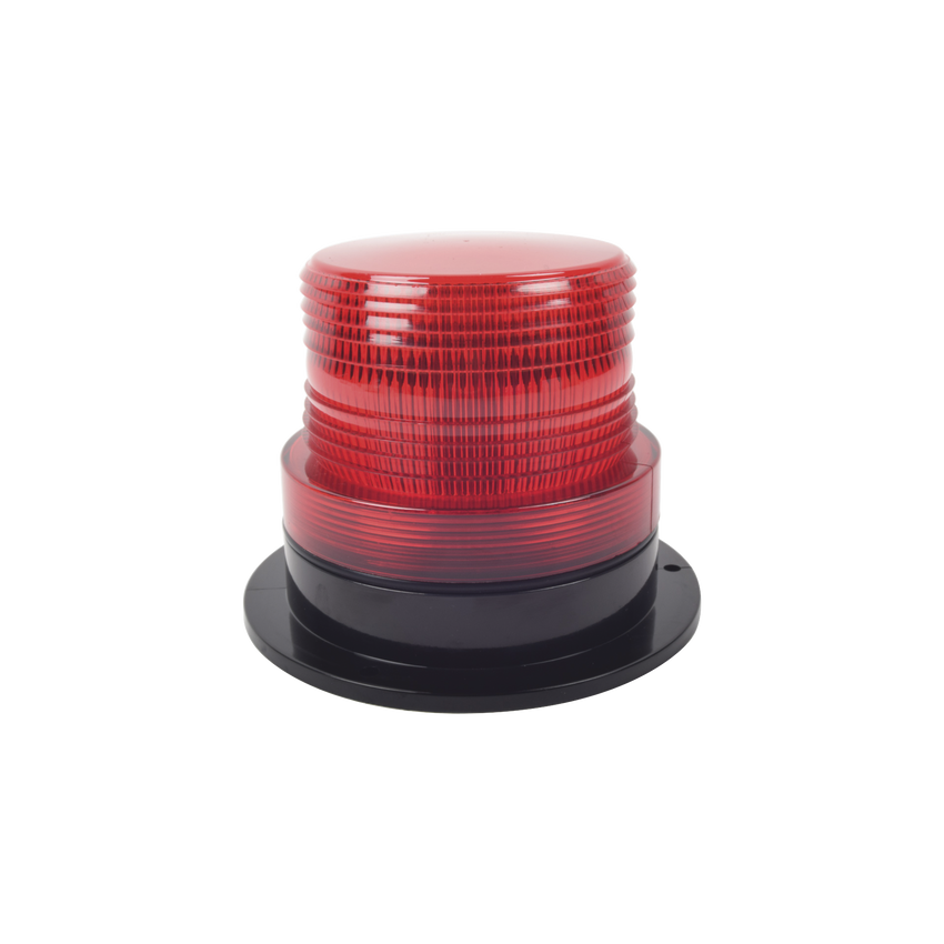 Burbuja Brillante de Larga Vida Útil, con 8 LEDs Color Rojo, Domo Rojo, 12Vcd