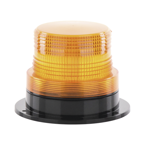 Burbuja Brillante de Larga Vida Útil, con 8 LEDs Color Ambar, Domo Ambar, 110 Vca