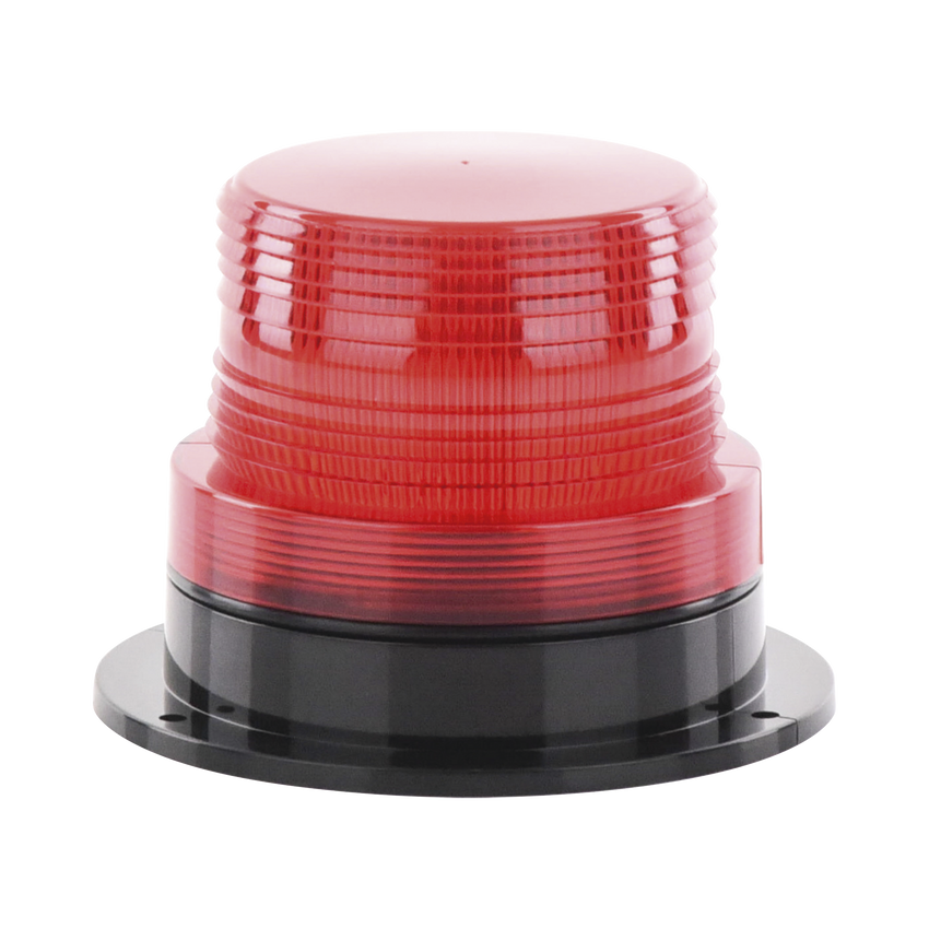 Burbuja Brillante de Larga Vida Útil, con 8 LEDs Color Rojo, Domo Rojo, 110 Vca