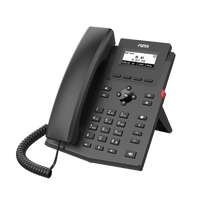 Teléfono IP empresarial para 2 lineas SIP con pantalla LCD,  Puertos Gigabit, Códec Opus, conferencia de 6 vías, PoE.