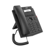 Teléfono IP empresarial para 2 lineas SIP con pantalla LCD,  Puertos Gigabit, Códec Opus, conferencia de 6 vías, PoE.