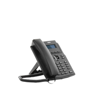 Teléfono IP empresarial para 2 lineas SIP con pantalla LCD,  Puertos Gigabit, Códec Opus, conferencia de 6 vías, PoE.