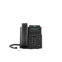 Teléfono IP empresarial para 2 lineas SIP con pantalla LCD,  Puertos Gigabit, Códec Opus, conferencia de 6 vías, PoE.