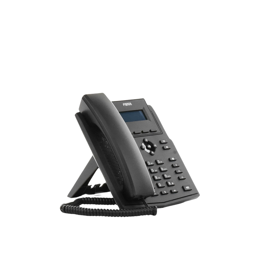 Teléfono IP / 2 Líneas SIP / Pantalla LCD 2.3" 132x64 / Audio HD G.722 y Opus / Conferencia 6 Vías / PoE 802.3af / Puertos Ethernet Duales 10/100 / Soporte EHS