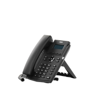 Teléfono IP / 2 Líneas SIP / Pantalla LCD 2.3" 132x64 / Audio HD G.722 y Opus / Conferencia 6 Vías / PoE 802.3af / Puertos Ethernet Duales 10/100 / Soporte EHS
